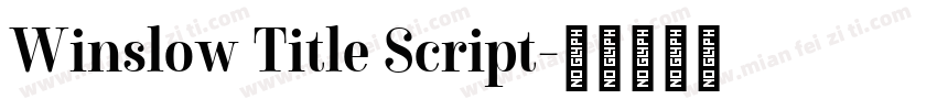Winslow Title Script字体转换